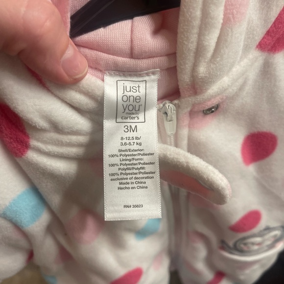 Just one You by Carter’s fleece zipper suit - Picture 4 of 4
